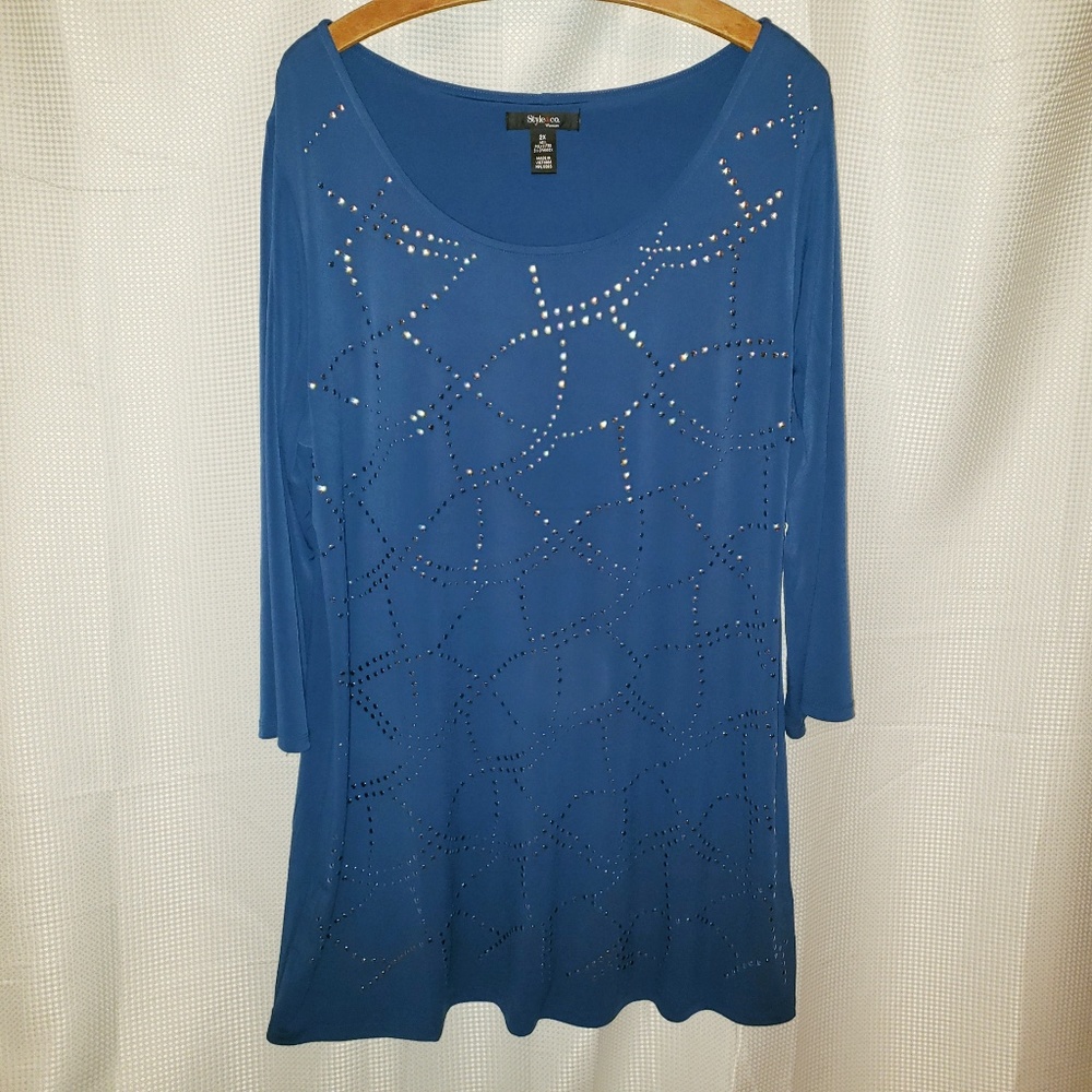 Style & Co Stud Embellished Tunic